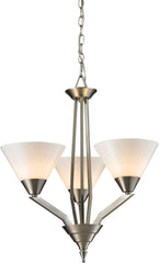 Tribecca 3 Light Chandelier In Brushed Nickel