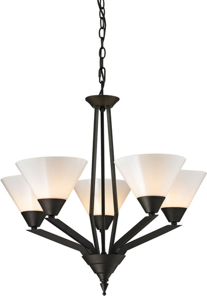 Tribecca 5 Light Chandelier In Oil Rubbed Bronze