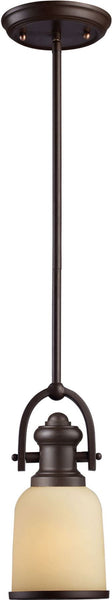 Brooksdale 1 Light Pendant In Oil Bronze