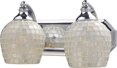 Bath and Spa 2 Light Vanity In Polished Chrome and Silver Glass
