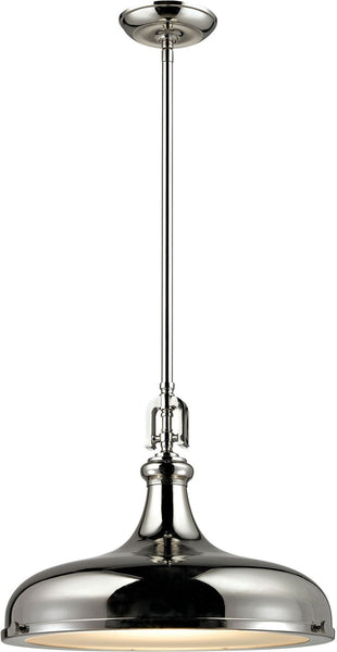 Rutherford 1 Light Pendant In Polished Nickel