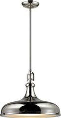 Rutherford 1 Light Pendant In Polished Nickel