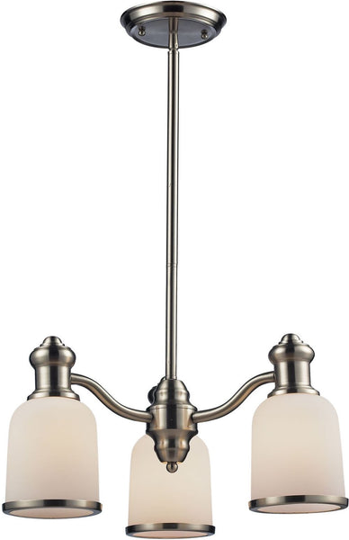 Brooksdale 3 Light Chandelier In Satin Nickel