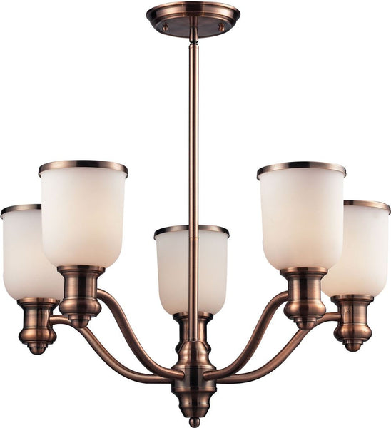 Brooksdale 5 Light Chandelier In Antique Copper