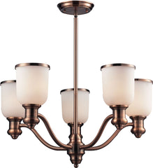 Brooksdale 5 Light Chandelier In Antique Copper