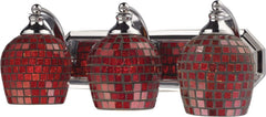 Bath and Spa 3 Light Vanity In Polished Chrome and Copper Glass