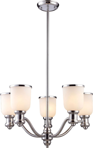 Brooksdale 5 Light Chandelier In Polished Chrome