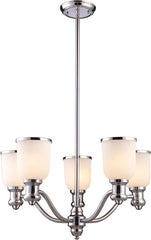 Brooksdale 5 Light Chandelier In Polished Chrome
