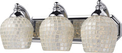 Bath and Spa 3 Light Vanity In Polished Chrome and Silver Glass