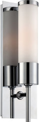 1 Light Sconce In Chrome and White Glass