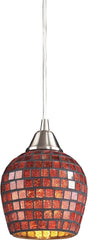 Fusion 1 Light Pendant In Satin Nickel