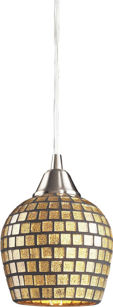 Fusion 1 Light Pendant In Satin Nickel