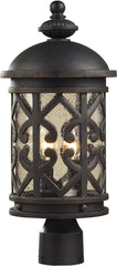Tuscany Coast 2 Light Exterior Post Lamp In Weathered Charcoal