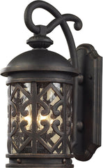 Tuscany Coast 3 Light Exterior Wall Mount In Weathered Charcoal