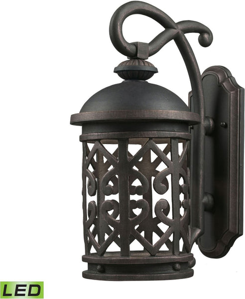 Tuscany Coast - Led 1 Light Exterior Wall Mount In Weathered Charcoal