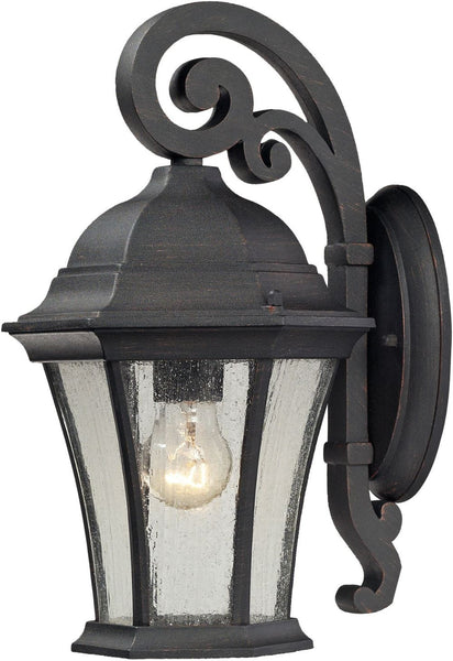 Wellington Park 1 Light Exterior Wall Mount In Weathered Charcoal