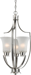 Foyer Collection 3 Light Pendant In Brushed Nickel
