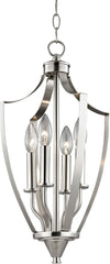 Foyer Collection 4 Light Pendant In Brushed Nickel
