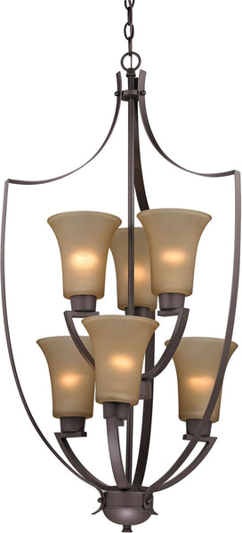 Foyer Collection 6 Light Chandelier In Oil Rubbed Bronze