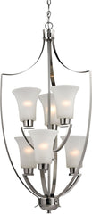 Foyer Collection 6 Light Chandelier In Brushed Nickel