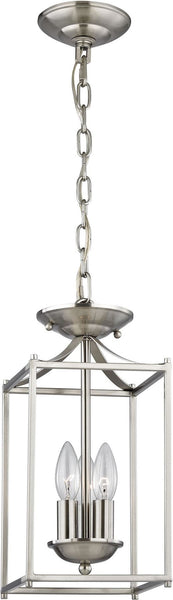 Foyer Collection 3 Light Pendant In Brushed Nickel