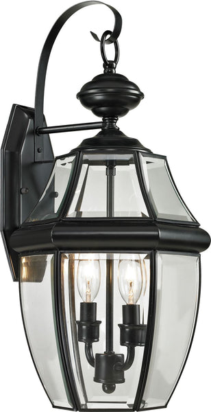 Ashford 2 Light Exterior Coach Lantern In Black