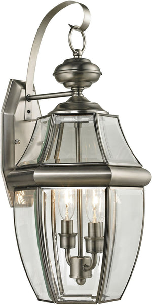 Ashford 2 Light Exterior Coach Lantern In Antique Nickel