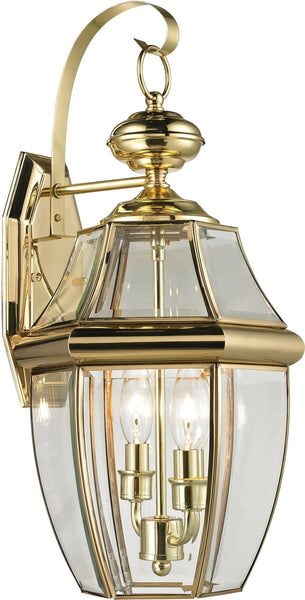 Ashford 2 Light Exterior Coach Lantern In Antique Brass