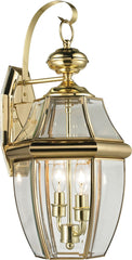Ashford 2 Light Exterior Coach Lantern In Antique Brass