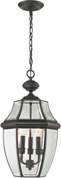 Ashford 3 Light Exterior Hanging Lantern In Oil Rubbed Bronze
