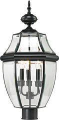 Ashford 3 Light Exterior Post Lantern In Black