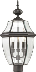 Ashford 3 Light Exterior Post Lantern In Oil Rubbed Bronze