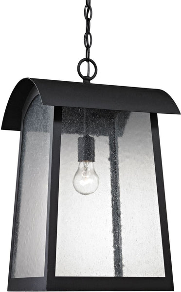 Prince Street 1 Light Exterior Hanging Lamp In Matte Black