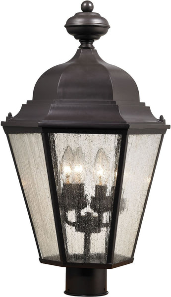 Cotswold 4 Light Exterior Post Lamp In Oil Rubbed Bronze