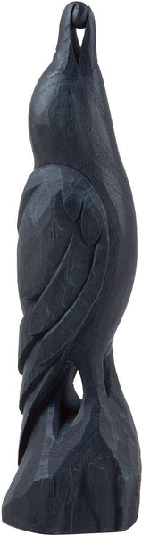 Carved Stretching Raven