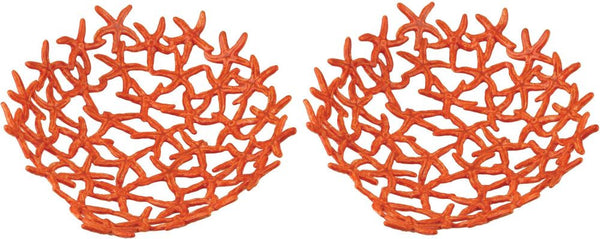 Hand Forged Orange Starfish Bowl