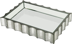 Large Scalloped Edge Mirror Tray