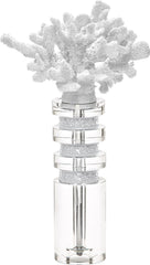 White Coral and Crystal Stand