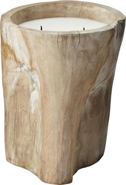 White Pepper Log Candle - Lg