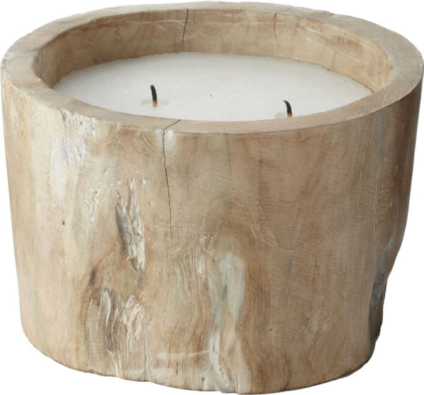 White Pepper Log Candle - Sm
