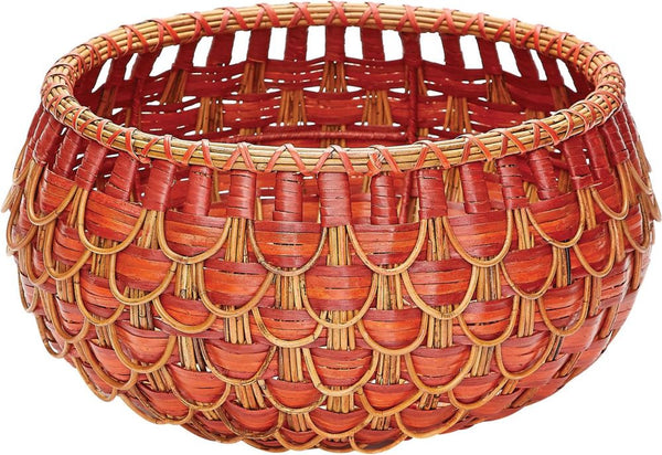 Small Fish Scale Basket In Red and Orange