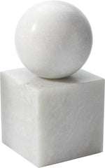White Marble Minimalist Bookend