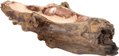 Long Teak Root Bowl With Copper Insert