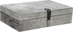 Large Grey Hairon Leather Box