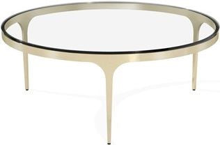 Camilla Cocktail Table - Glass/ Brass