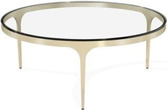 Camilla Cocktail Table - Glass/ Brass