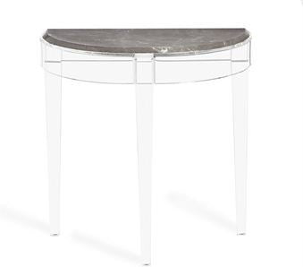 Amal Demilune Console - Italian Gray
