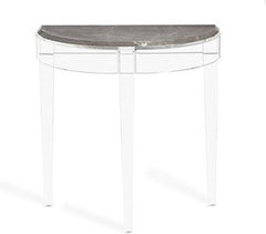 Amal Demilune Console - Italian Gray