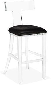Tristan Klismos Bar Stool - Black Hide