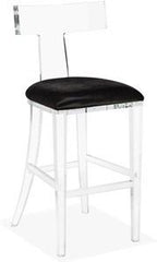 Tristan Klismos Bar Stool - Black Hide